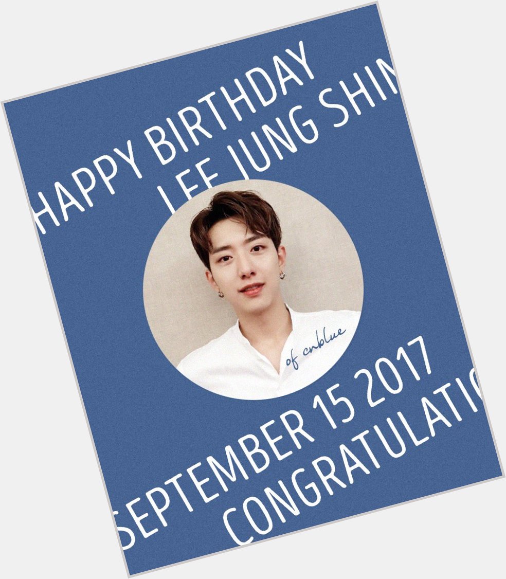 Happy birthday dear Lee Jung Shin     
