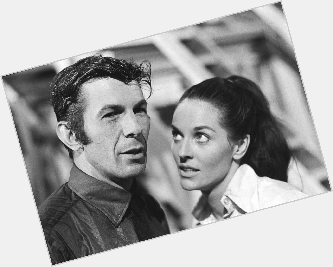 Leonard Nimoy and Lee Meriwether in the TV series MISSION IMPOSSIBLE   1969.  Happy birthday Miss Meriwether. 