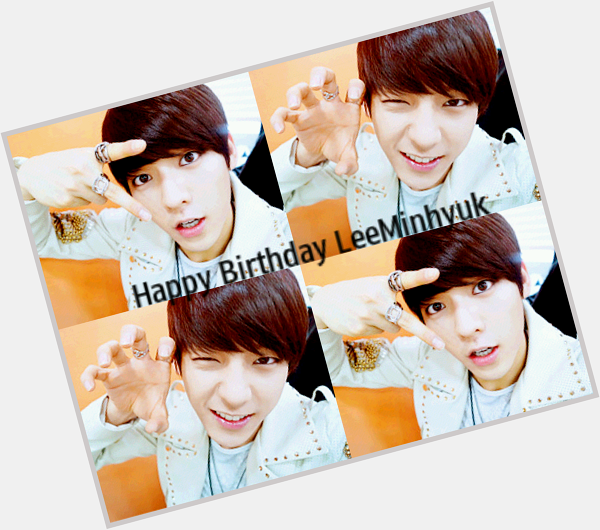 Happy birthday Lee Minhyuk.. Always happy with our members and melody.. Our Cuteness rapper >< 