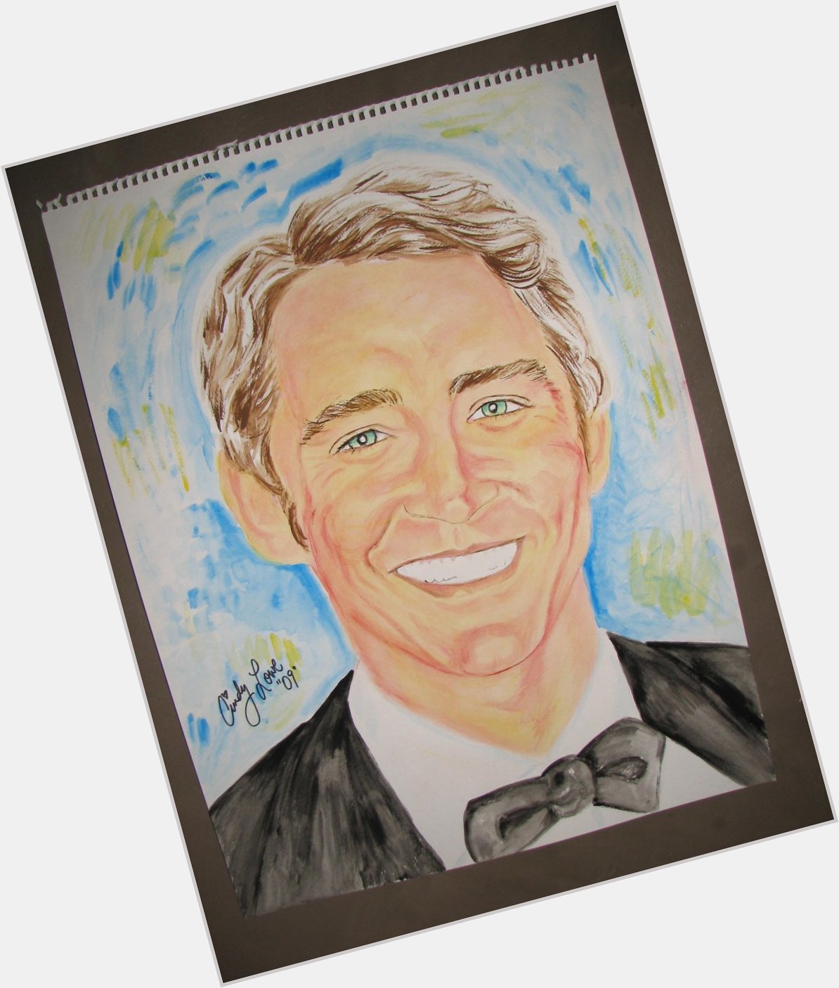  I painted a watercolor portrait of you. I hope you like it. Happy Birthday Lee Pace 