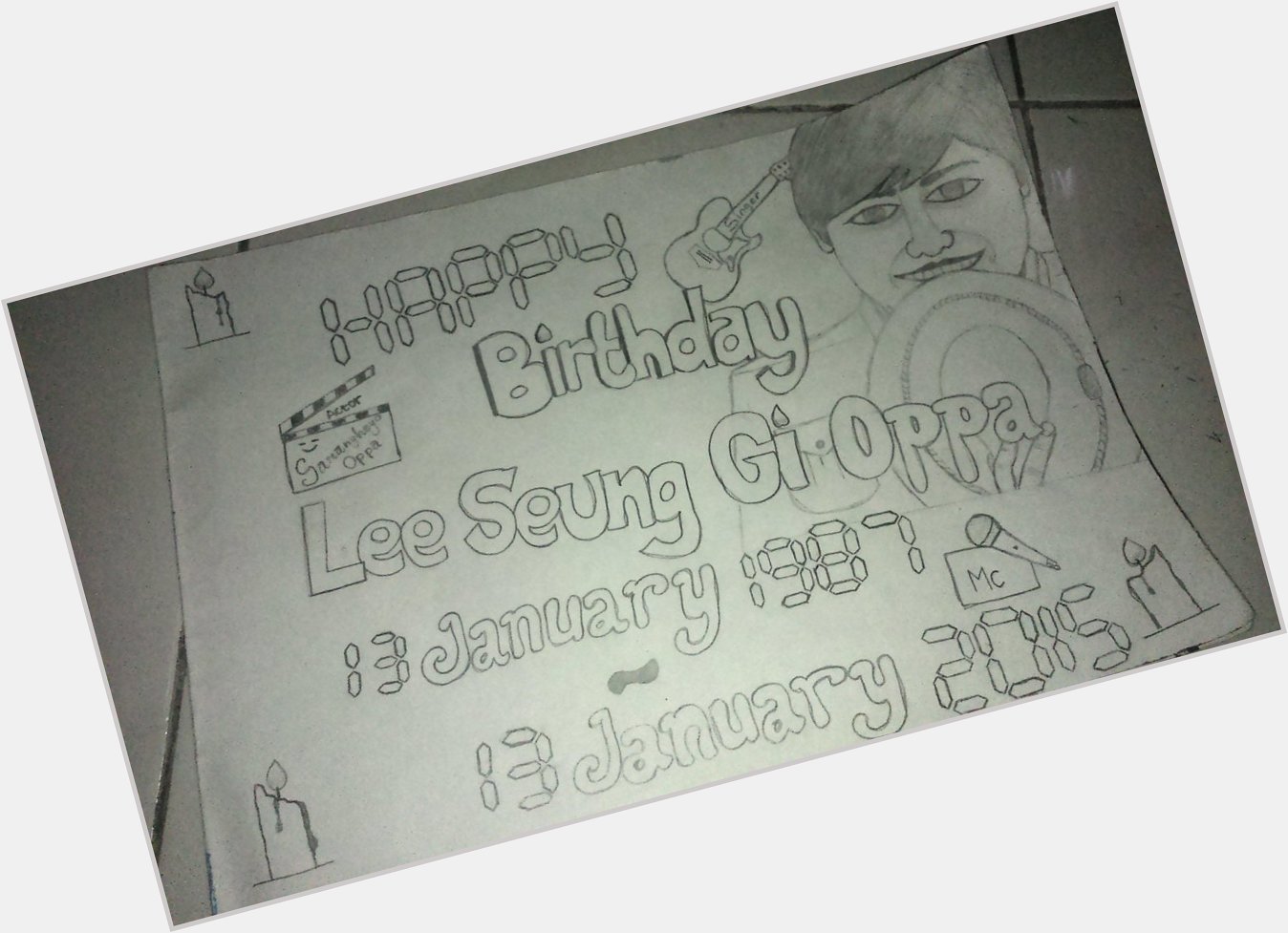 Happy birthday Lee Seung Gi Oppa    i wish you all the best n god bless you mian sketsa wajahnya gk mirip 