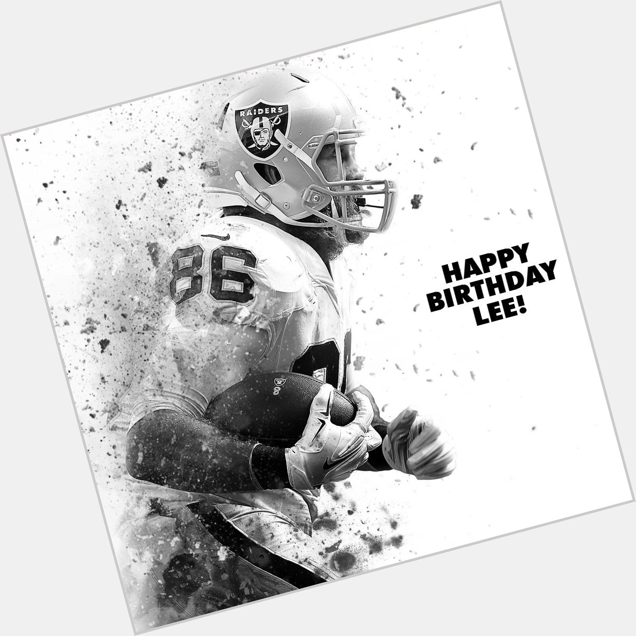 REmessage to wish a TE Lee Smith a Happy Birthday 