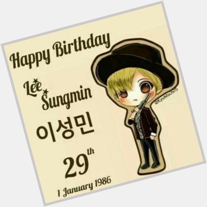 Happy birthday lee sungmin.  Hope you always success dan segalanya 