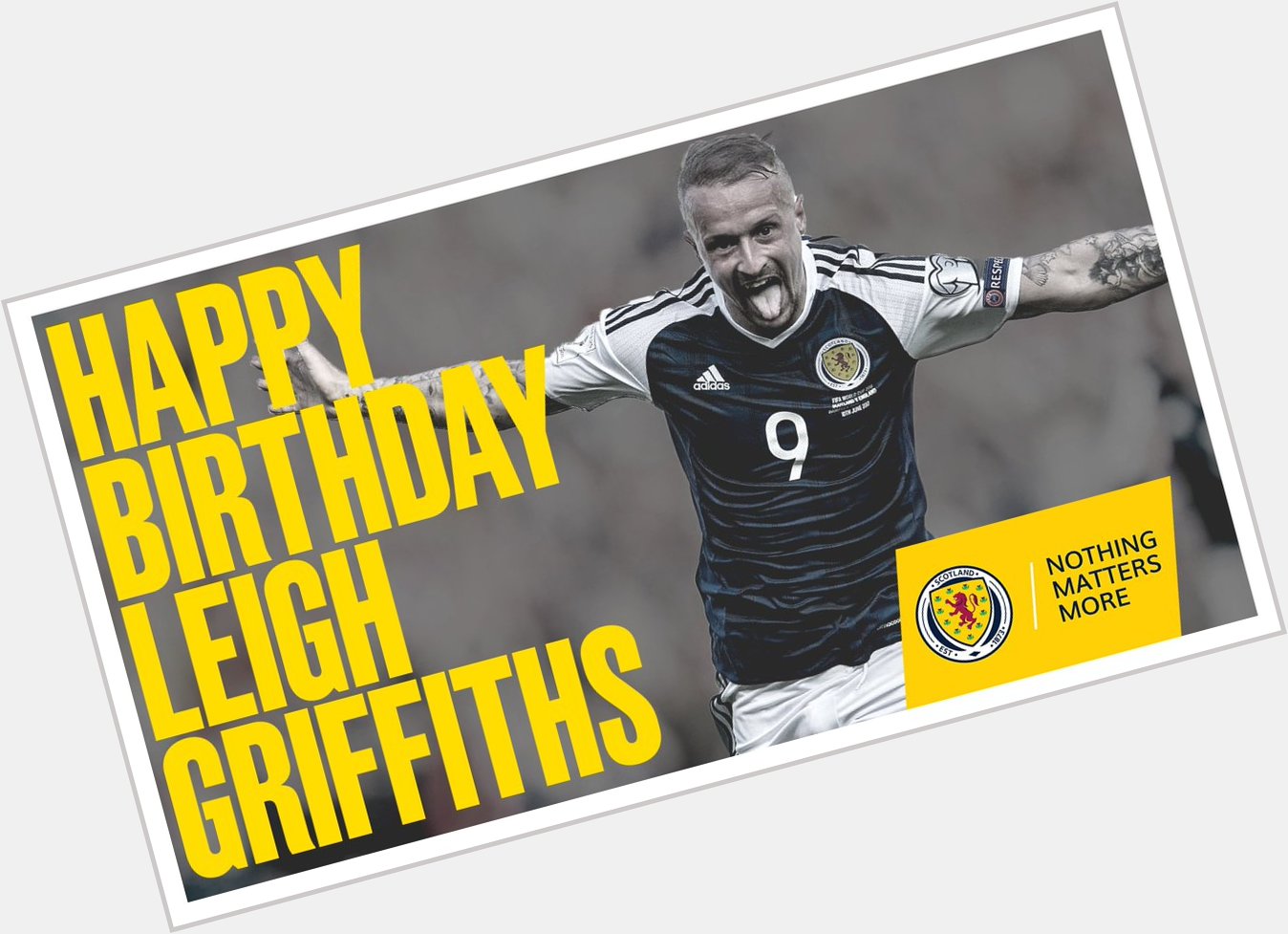 | Wishing a Happy Birthday to Scotland forward Leigh Griffiths!

Have a good one         