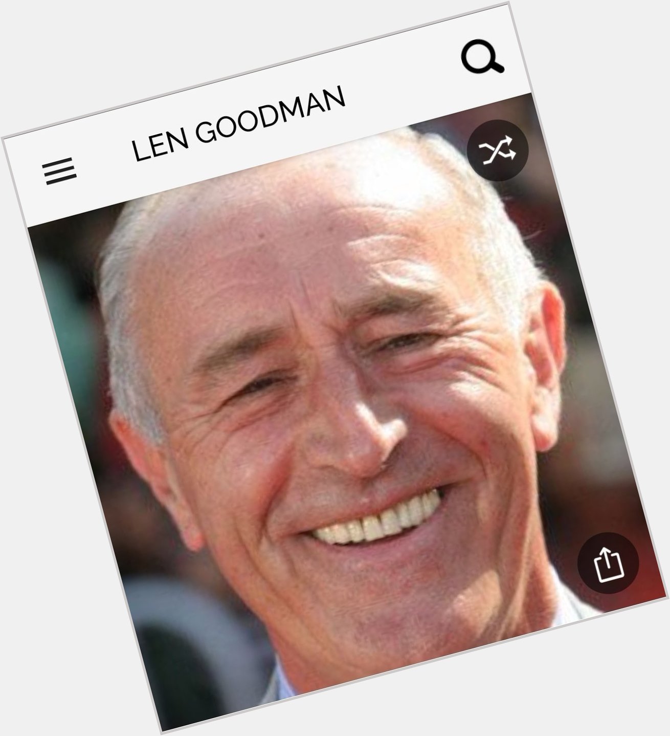 Happy Birthday to this great actor.  Happy Birthday to Len Goodman 