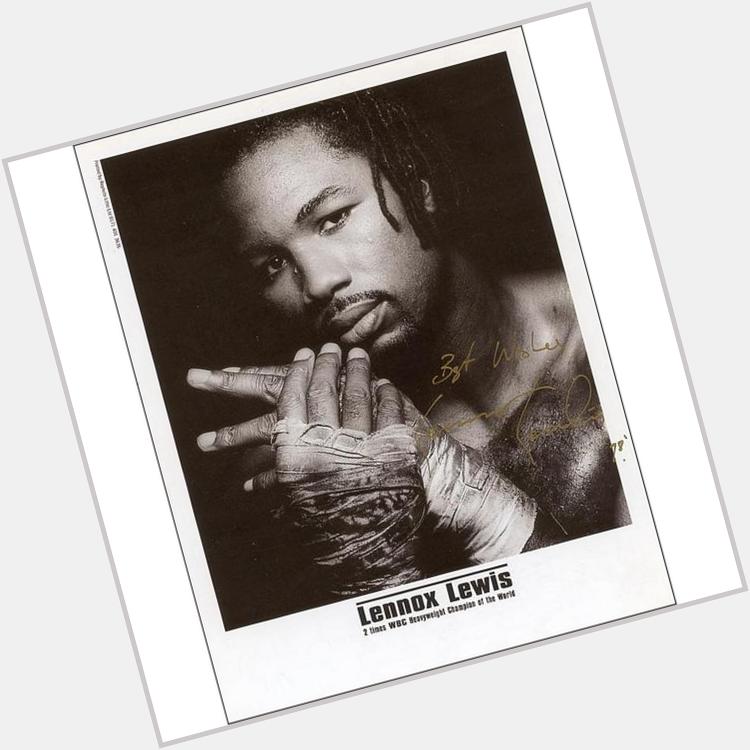 Happy Birthday to Lennox Lewis. One of the classiest champions ever, is 49 years young today. 