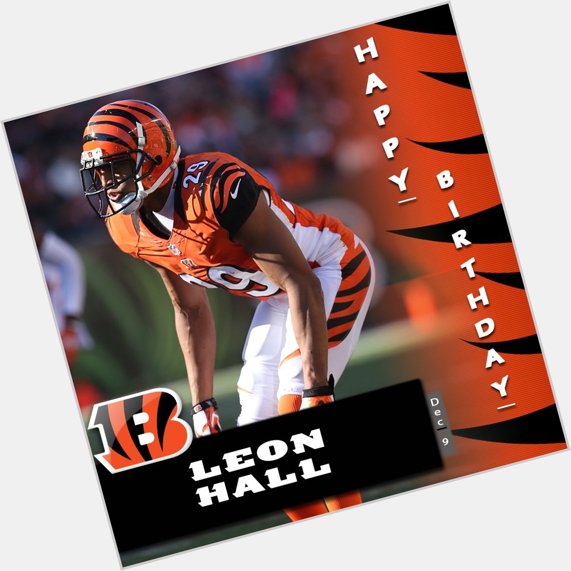 Join us in wishing a Happy Birthday to Leon Hall!

[VIDEO] Hall\s pick 6 against the Rams:  