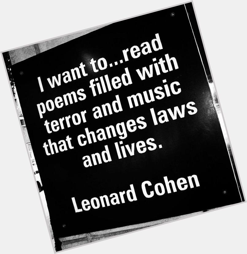 Happy Birthday to Leonard Cohen  