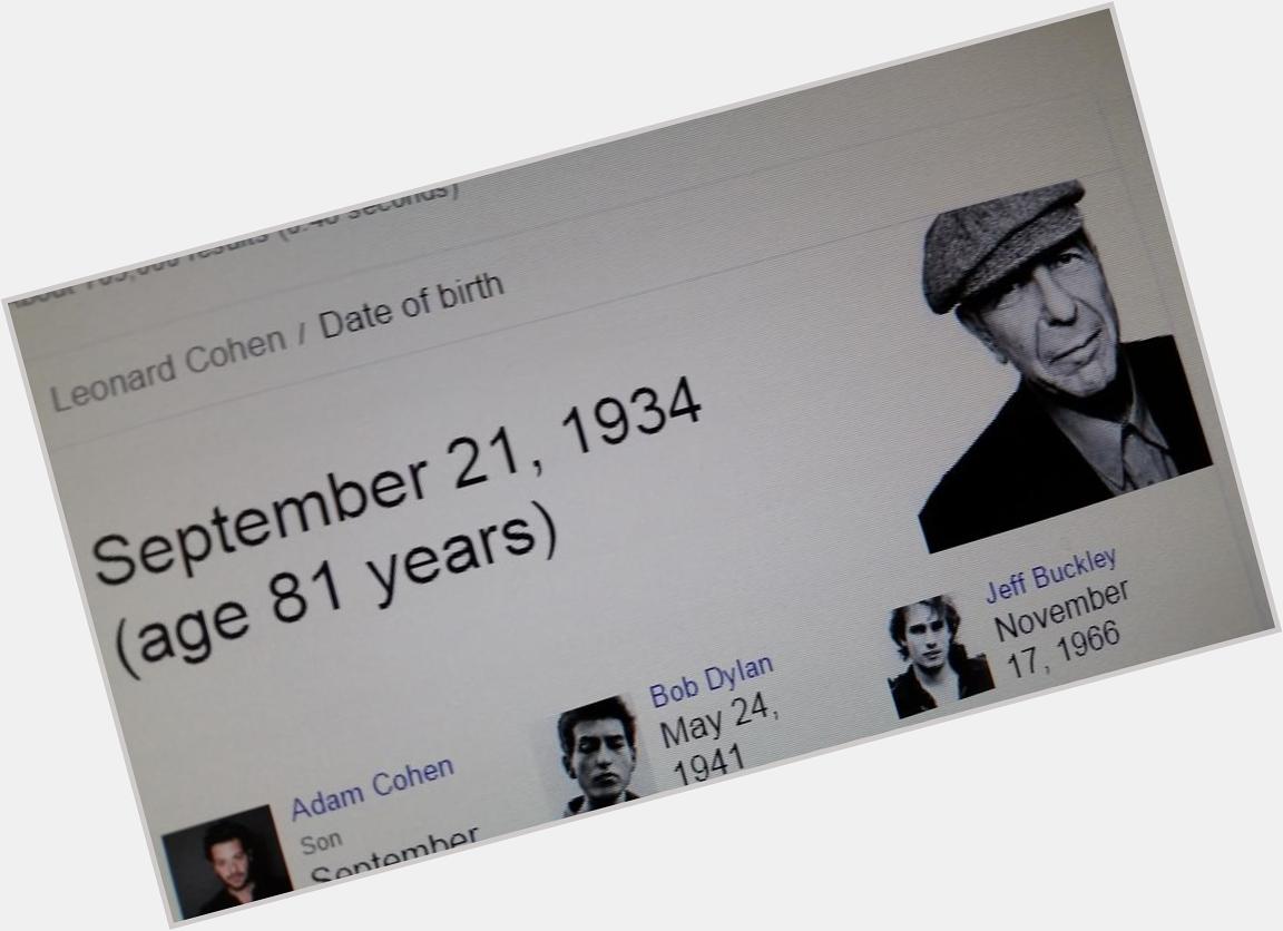 Happy belated birthday, Leonard Cohen!! 