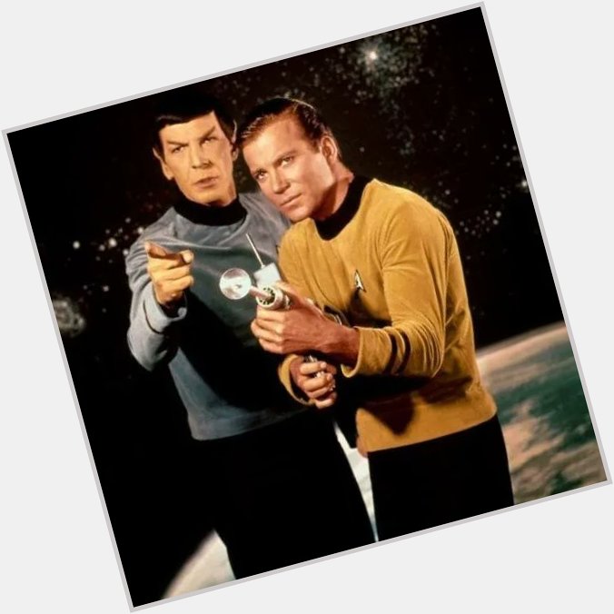 A very happy 92nd birthday to William Shatner. Pictured here with Leonard Nimoy in Star Trek, 1966. 