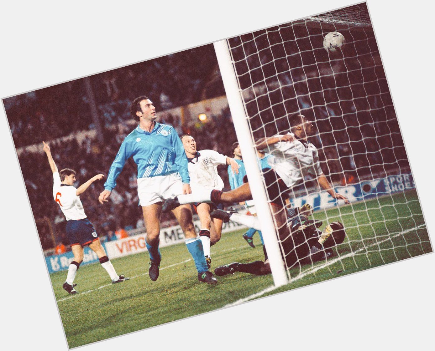 Happy birthday, Les Ferdinand! Here he is smashing one in the top corner against San Marino at     