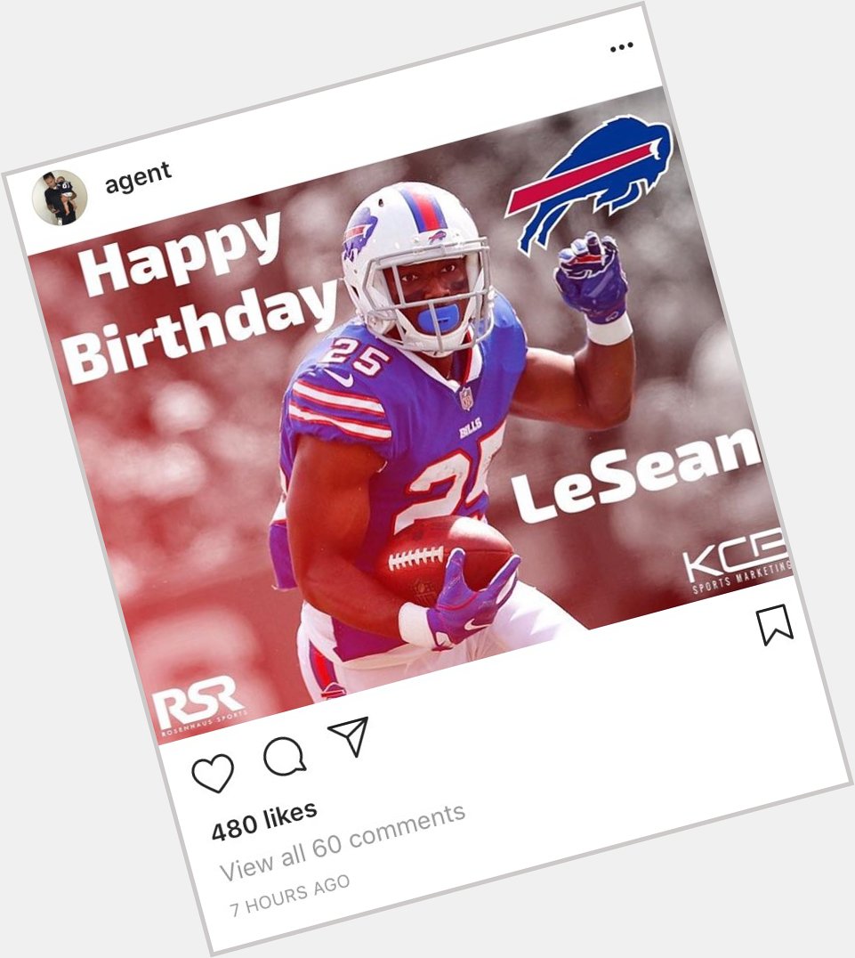 LeSean McCoy s agent Drew Rosenhaus wishes him a happy birthday via Instagram   