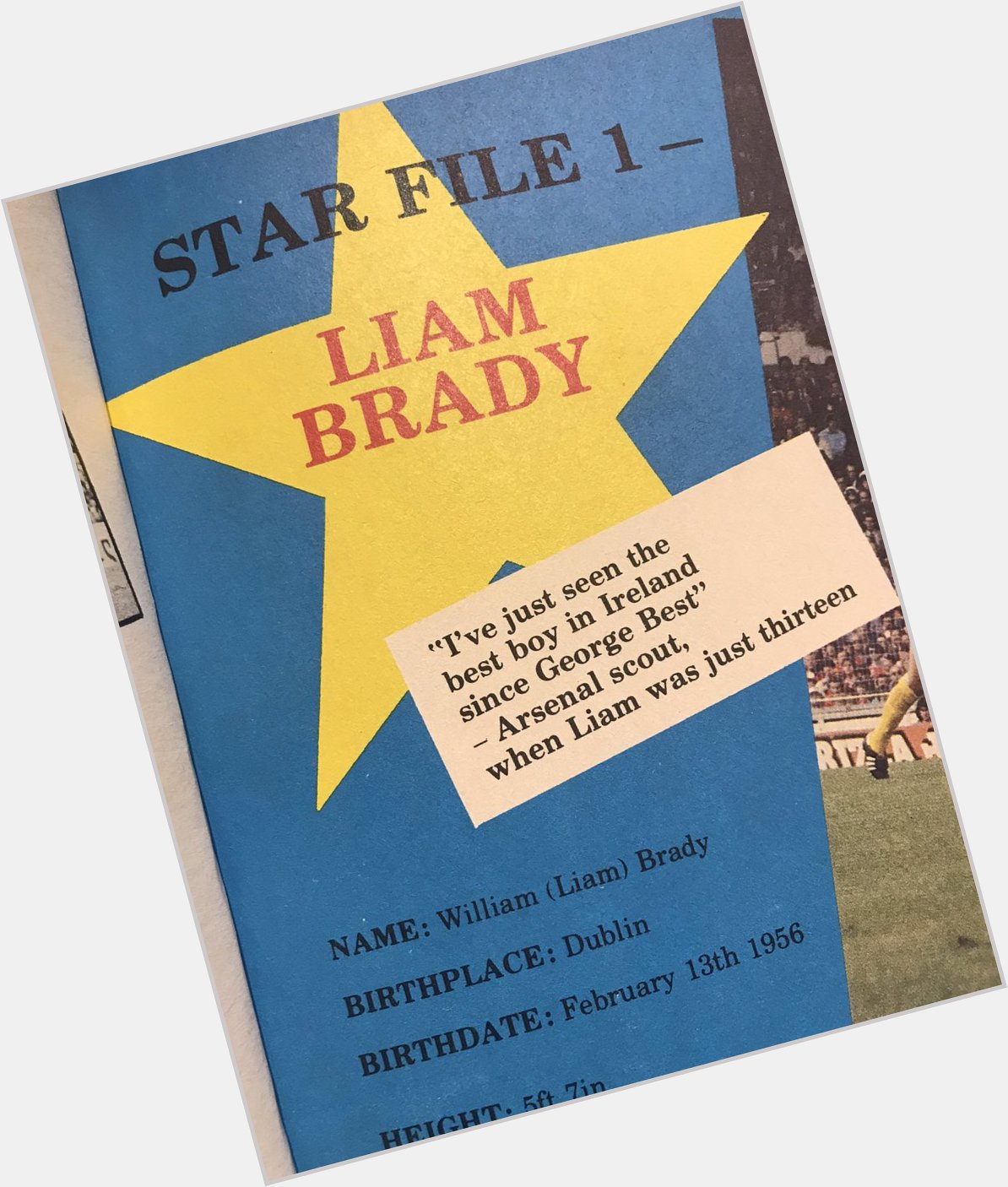 FA Soccer book for boys 1981. Happy birthday to Liam Brady  