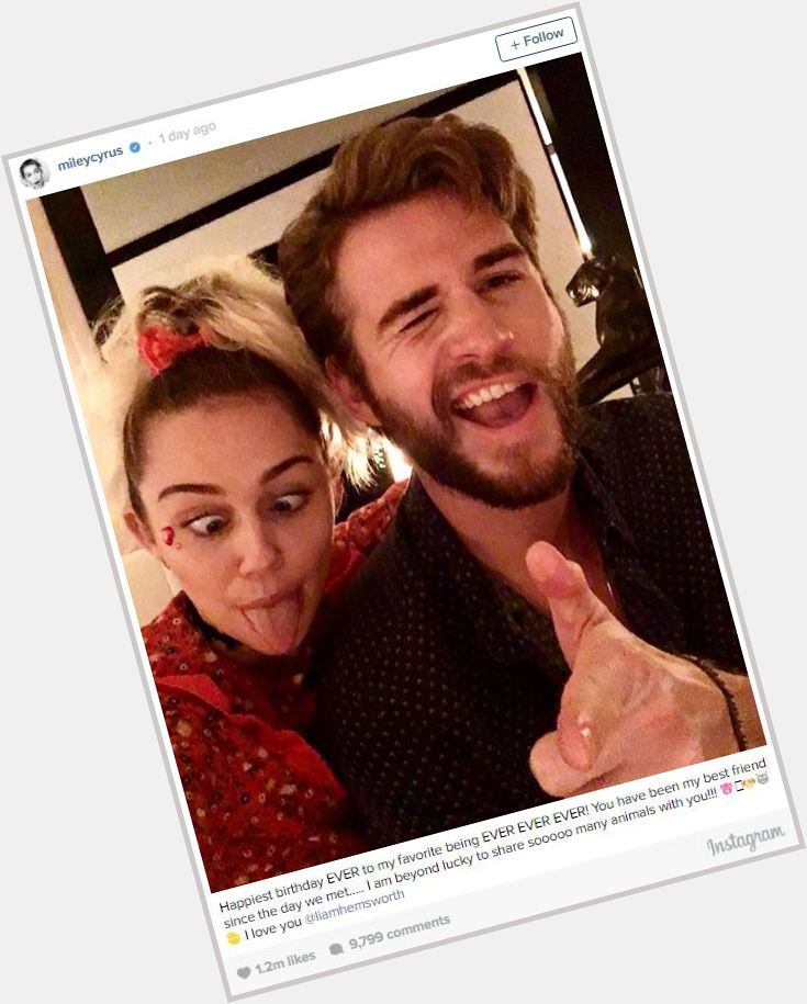 Miley Cyrus Professes Her Love For Liam Hemsworth; Wishes Him Happy Birthday  