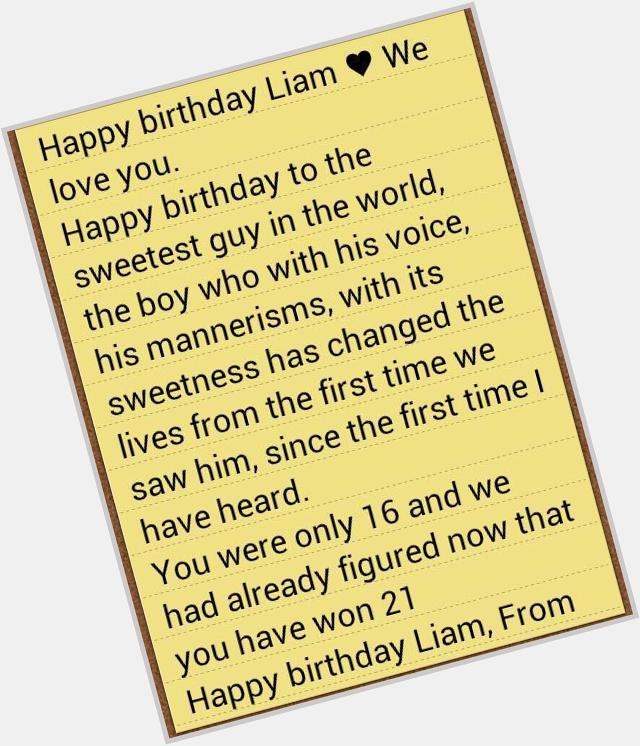 Happy birthday Liam We love you From Italy, TI AMIAMO. x40 