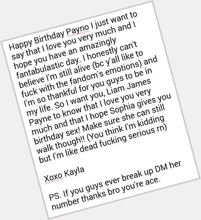 (Sorry this wasn\t like extra long but yeah Happy Birthday my sexy idol you!!)    ~Kayla 