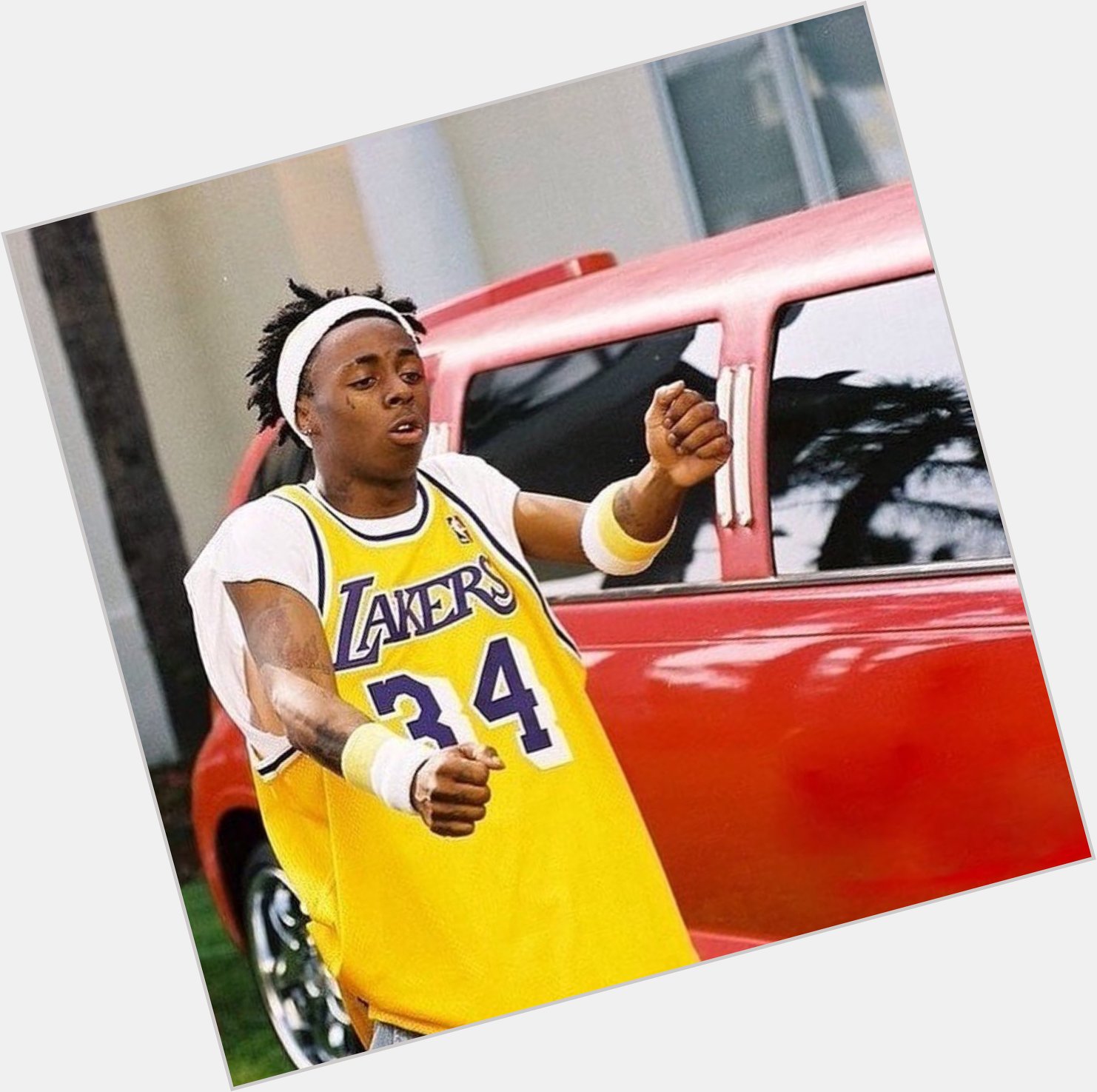Lil Wayne rocking a Shaq jersey. Happy birthday to the man with the mixtape discography. 