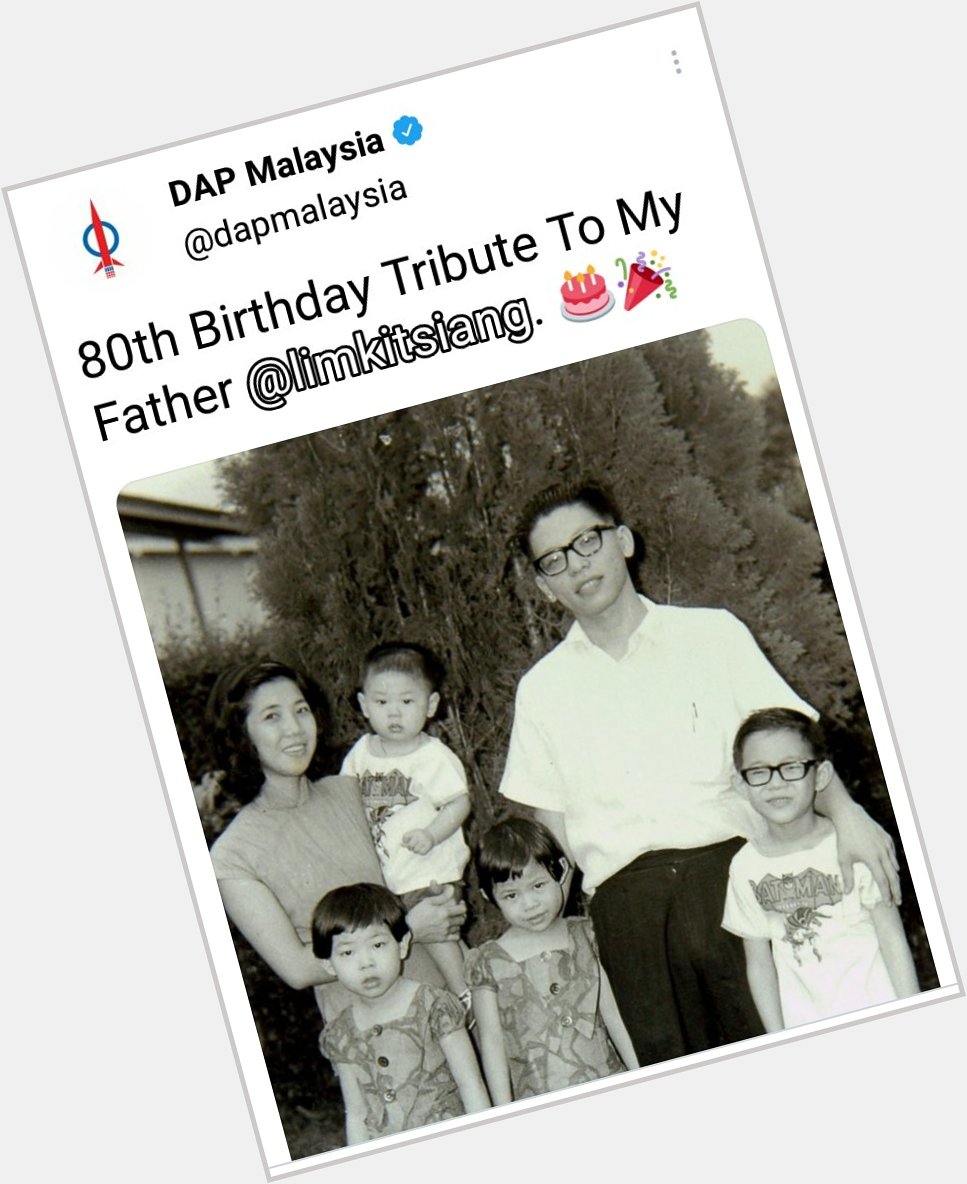 Happy birthday to you, YB Lim Kit Siang. 