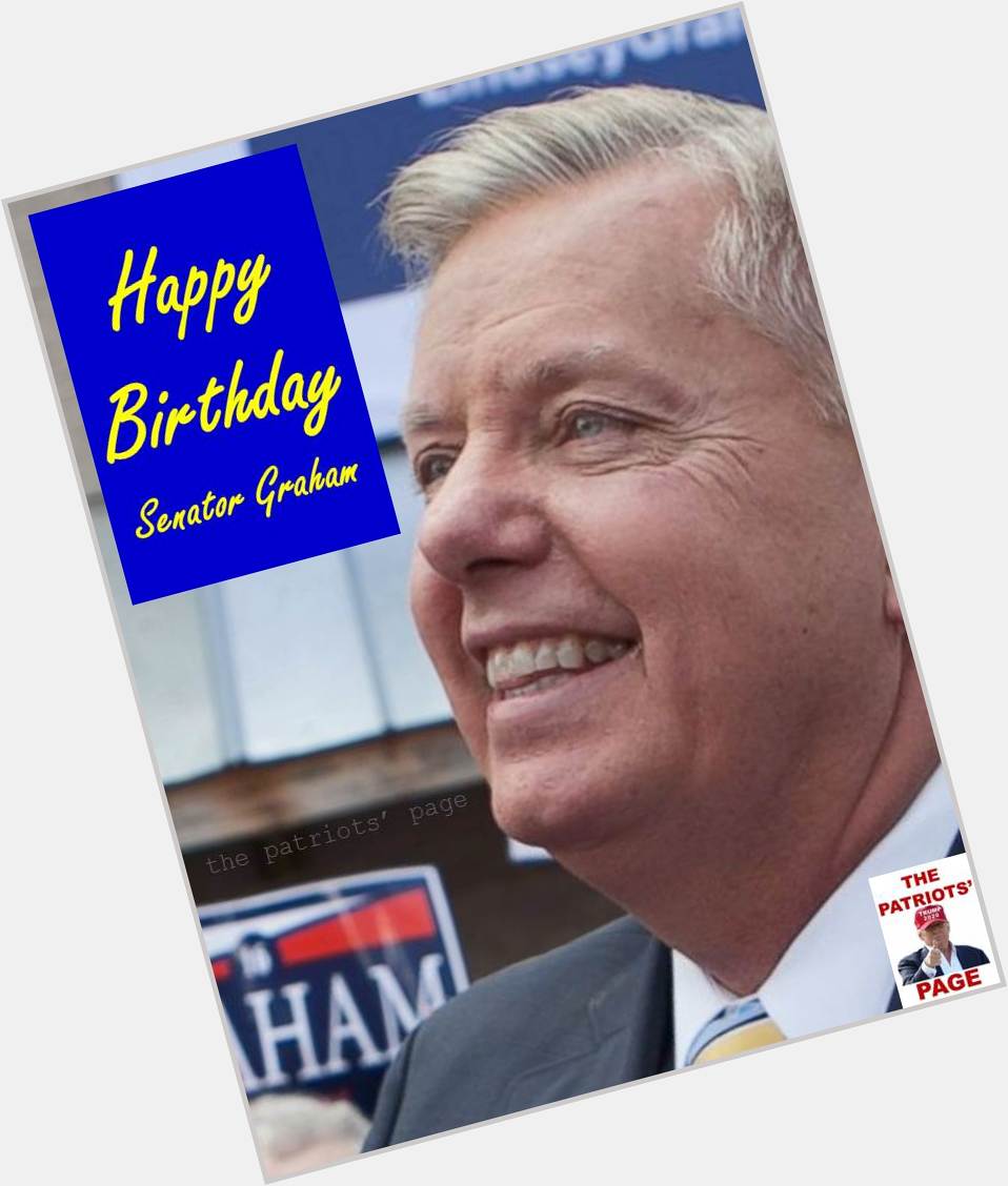  Senator Lindsey Graham turns 65 today.  Happy Birthday, Senator! 