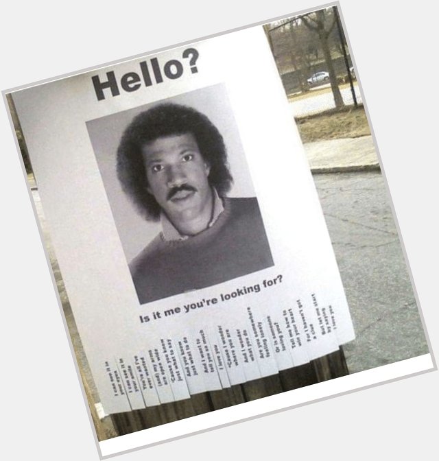 Hello? Happy birthday, Lionel Richie!  