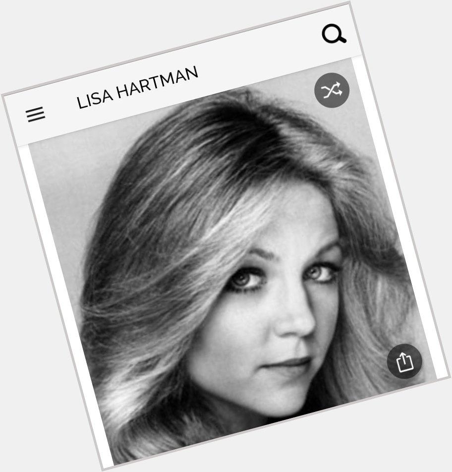 Happy birthday to this great actress.  Happy birthday to Lisa Hartman 