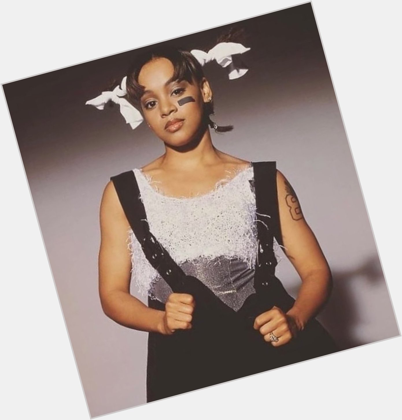 Happy Birthday to Lisa \"left eye \" Lopes! She would\ve been 50 today.  Swipe for some of her iconic looks  