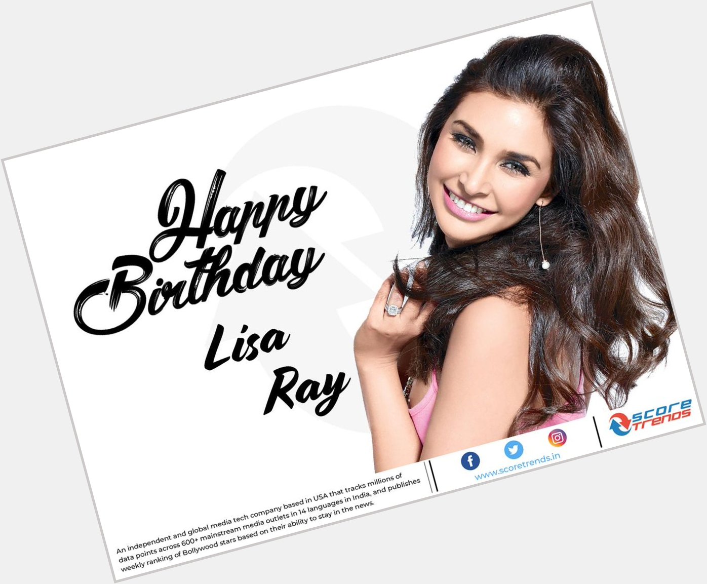 Score Trends wishes Lisa Ray a Happy Birthday!! 