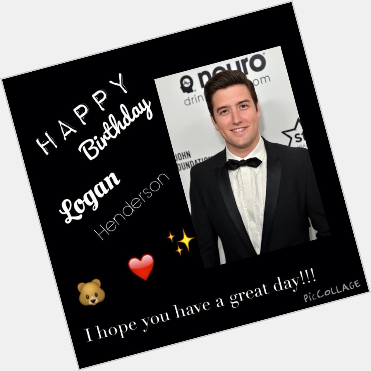 Happy Birthday Logan Henderson 
I hope you have a great day      