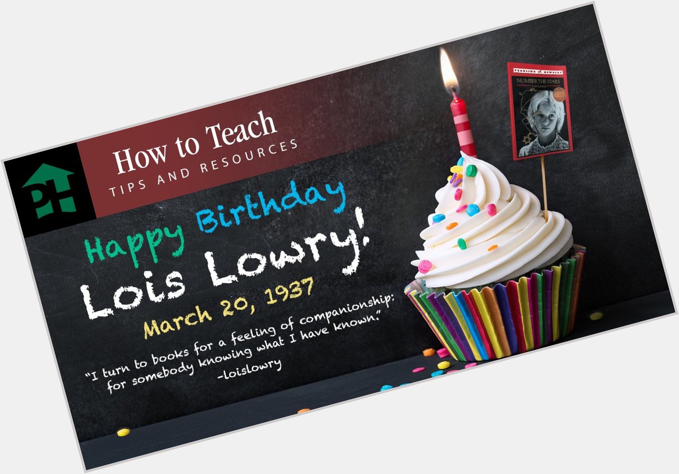 Happy birthday to Lois Lowry!  