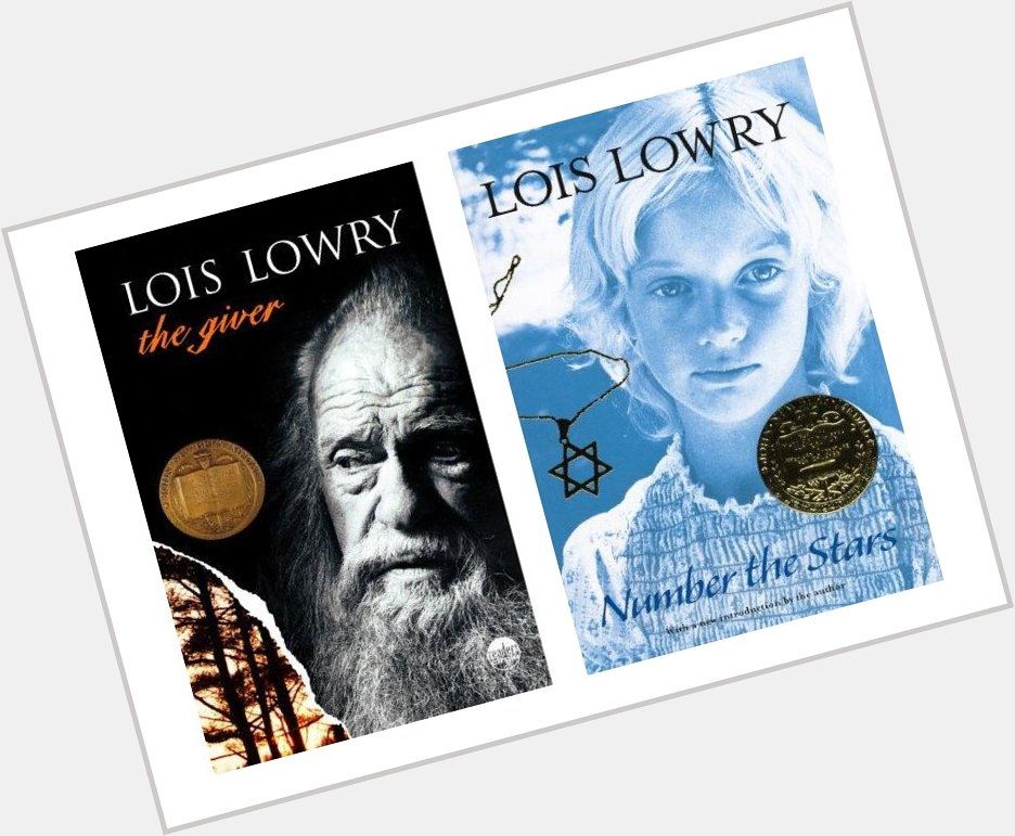 Happy birthday to Lois Lowry, author of The Giver and Number the Stars - two powerful books. 