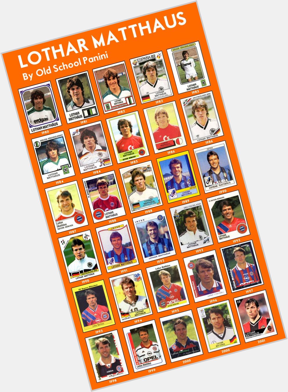 Happy Birthday to Lothar MATTHAUS 
What a huge career. Too Many stickers !! 