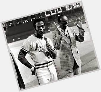 Happy Birthday to Lou Brock! Pictured here with Cool Papa Bell in 1974. 