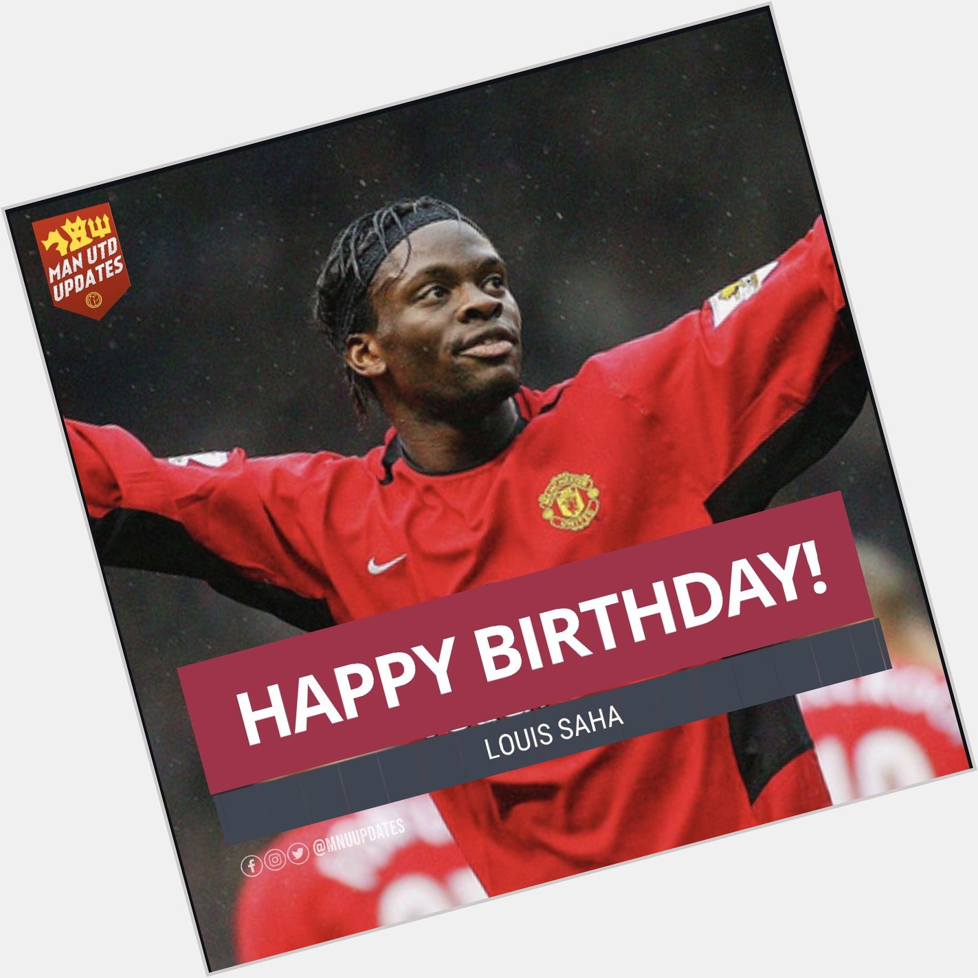 Happy 41st birthday to former United s No.9 Louis Saha.    