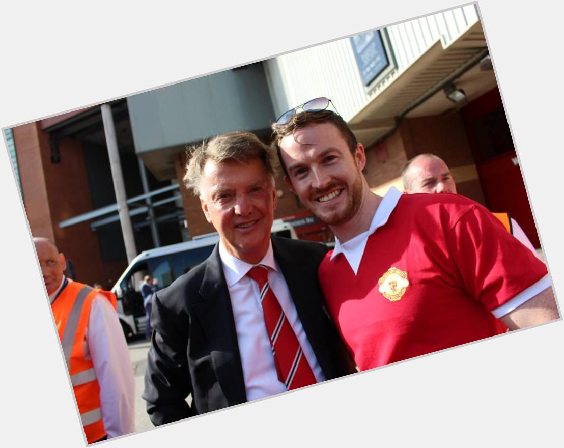 A belated happy birthday to Louis Van Gaal. Really friendly guy and he was happy to take the card 