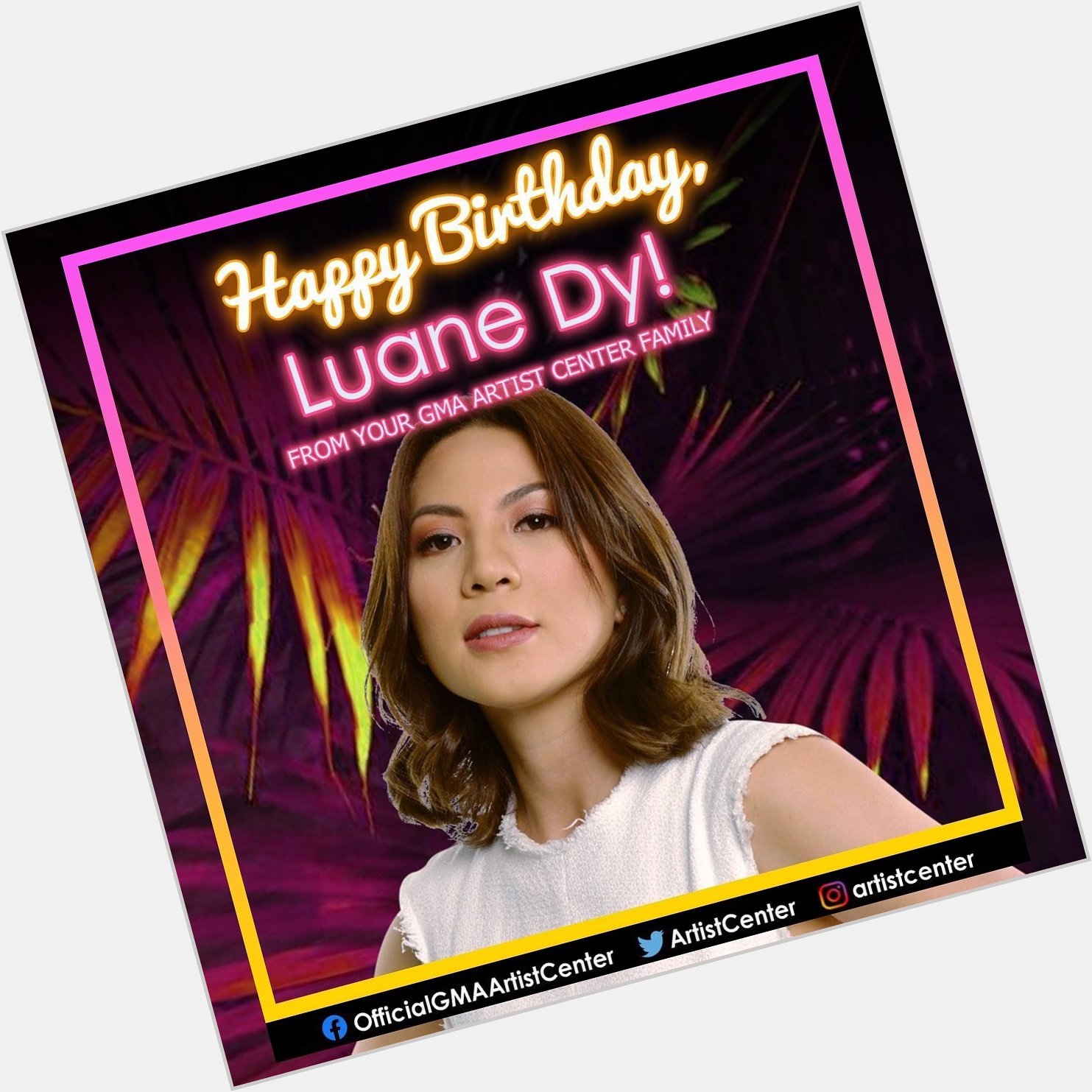 Happy Birthday to our Kapuso actress/host LUANE DY! Stay safe and blessed.   