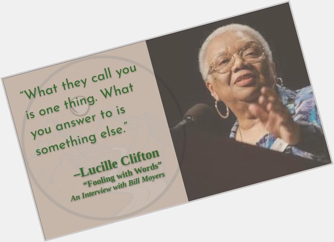 Let\s read and think carefully on this one!
Happy birthday, Lucille Clifton! 