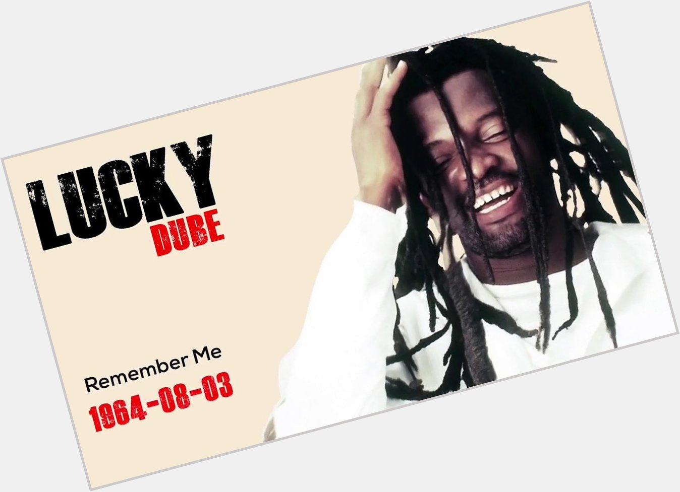 Happy Birthday Lucky Dube This is a small tribute to your life and what you stood for! Gone but never forgotten! 