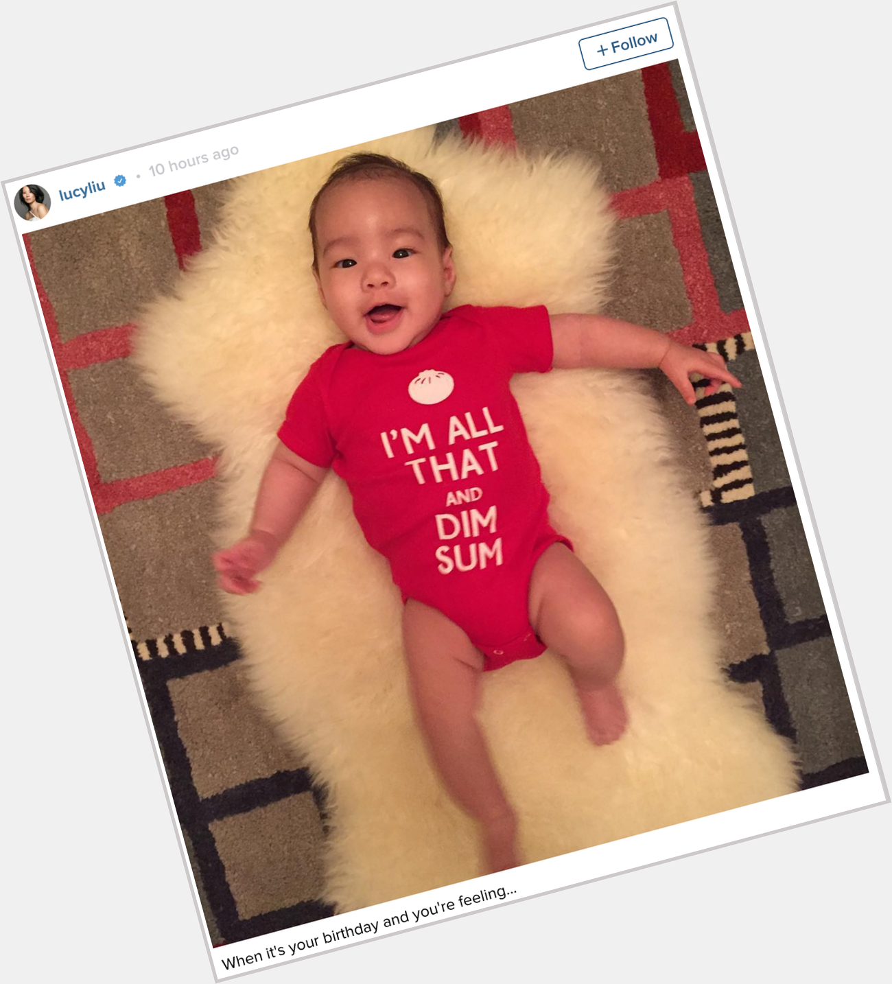Lucy Liu is celebrating her birthday with her baby son. Happy Birthday  