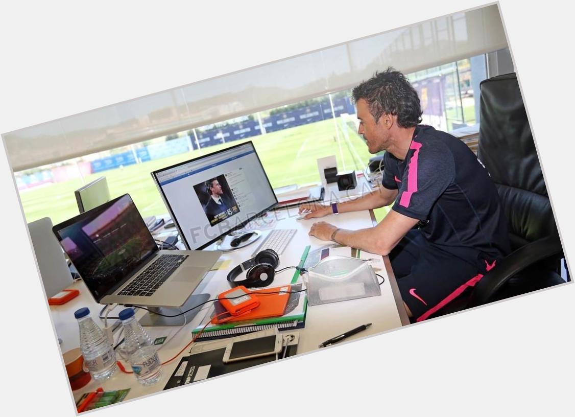 \"  The fans send Luis Enrique birthday messages   happy birthday boss