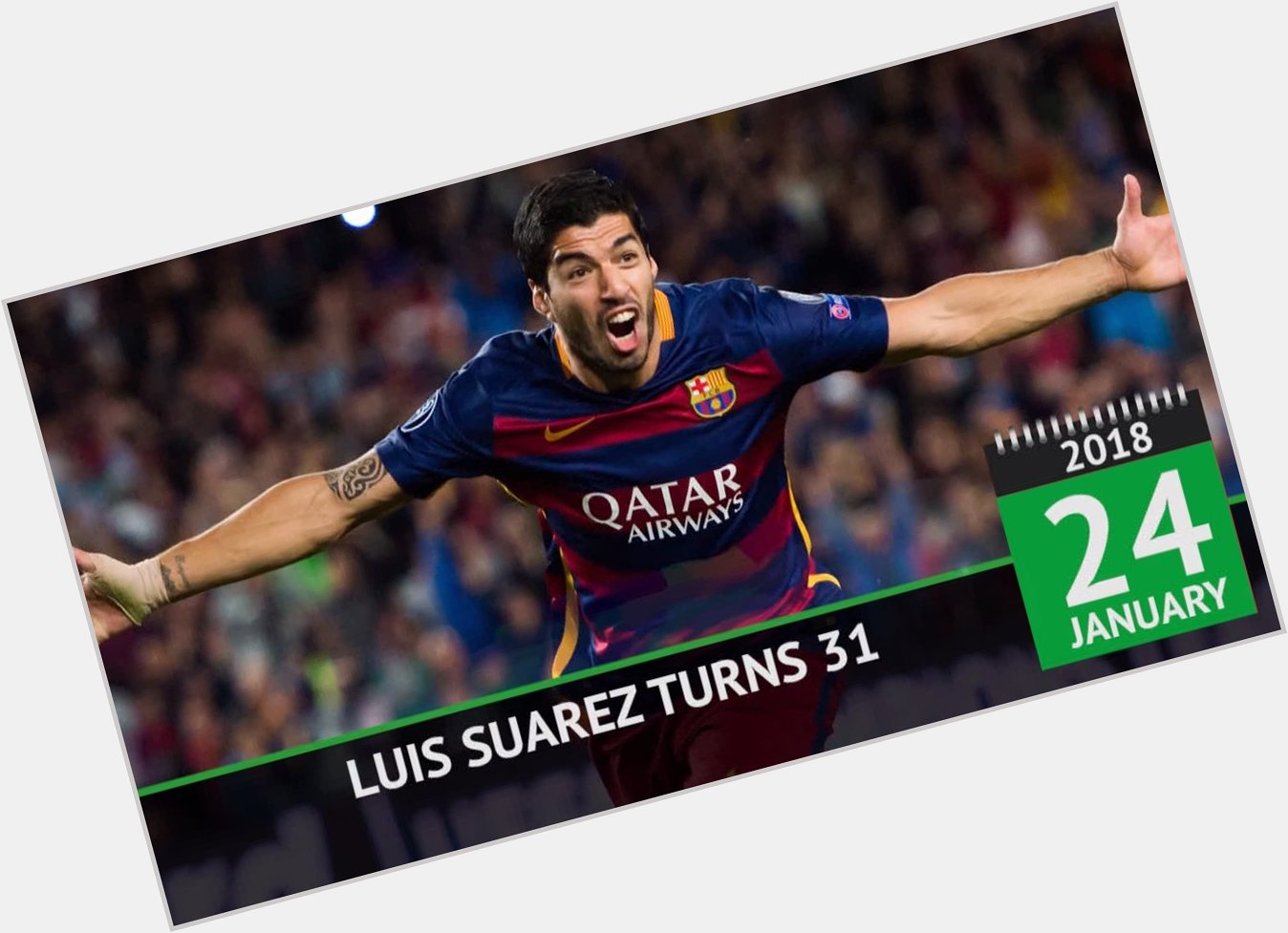 Happy Birthday to Barcelona & Uruguay star Luis Suarez...

He\s had quite the career!   