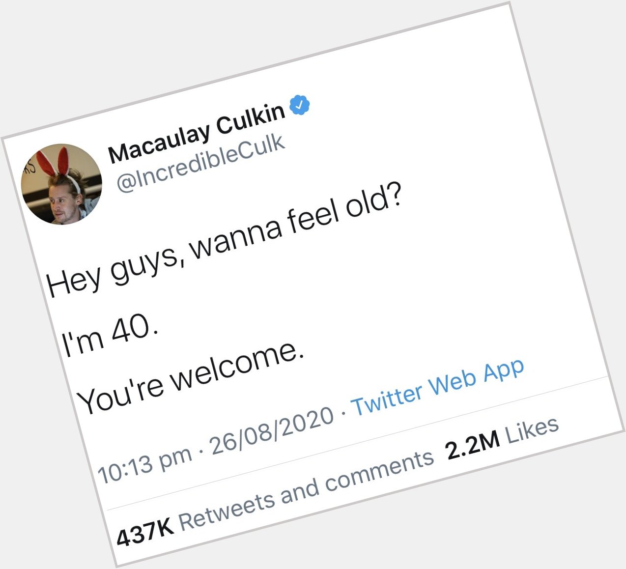 Macaulay Culkin wins the internet today Happy Birthday! 