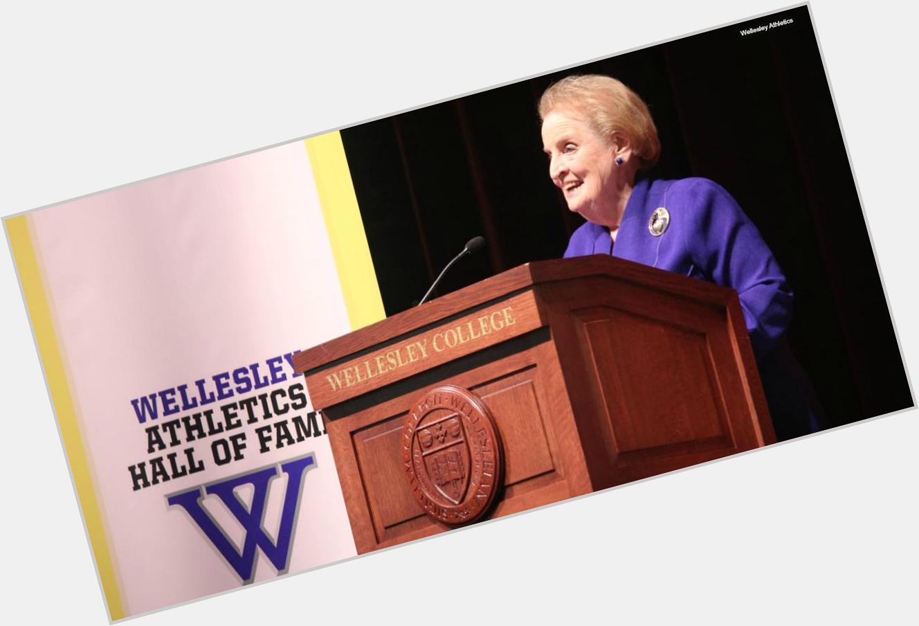 Happy birthday Madeleine Albright, an NCAA Teddy Award winner who swam, rowed & played field hockey at Wellesley! 