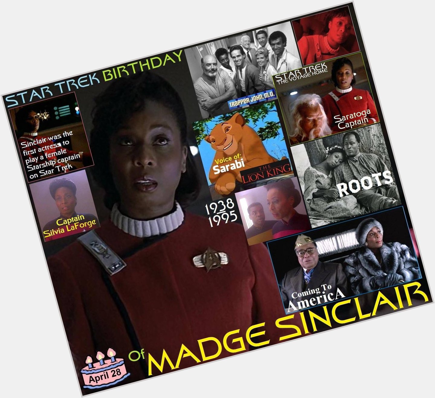  Happy birthday Madge Sinclair aka Captain Silvia LaForge. 
