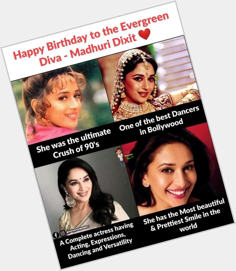 Happy birthday Madhuri Dixit!
One of the greatest actress of all time!! 