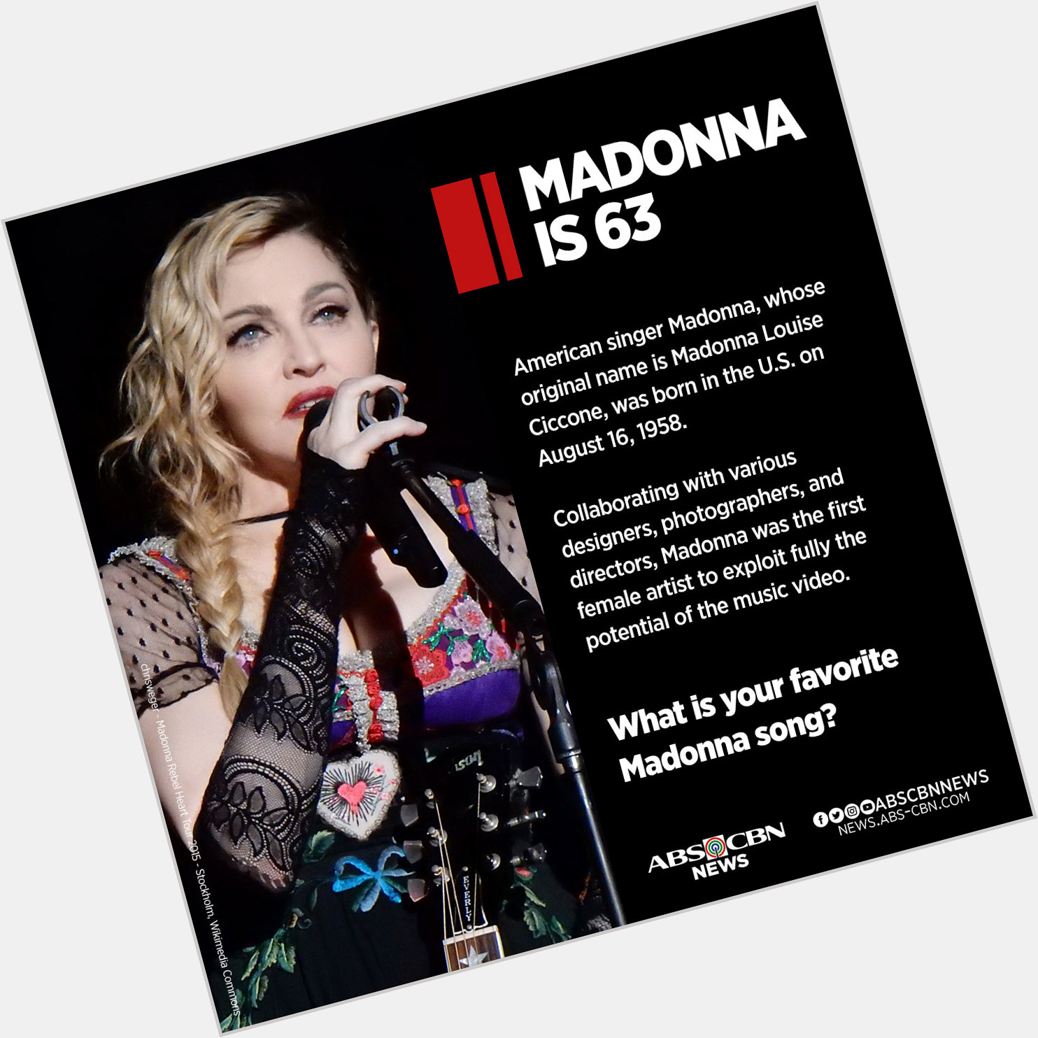 Happy birthday, Madonna! Ano ang paborito mong awitin niya? 