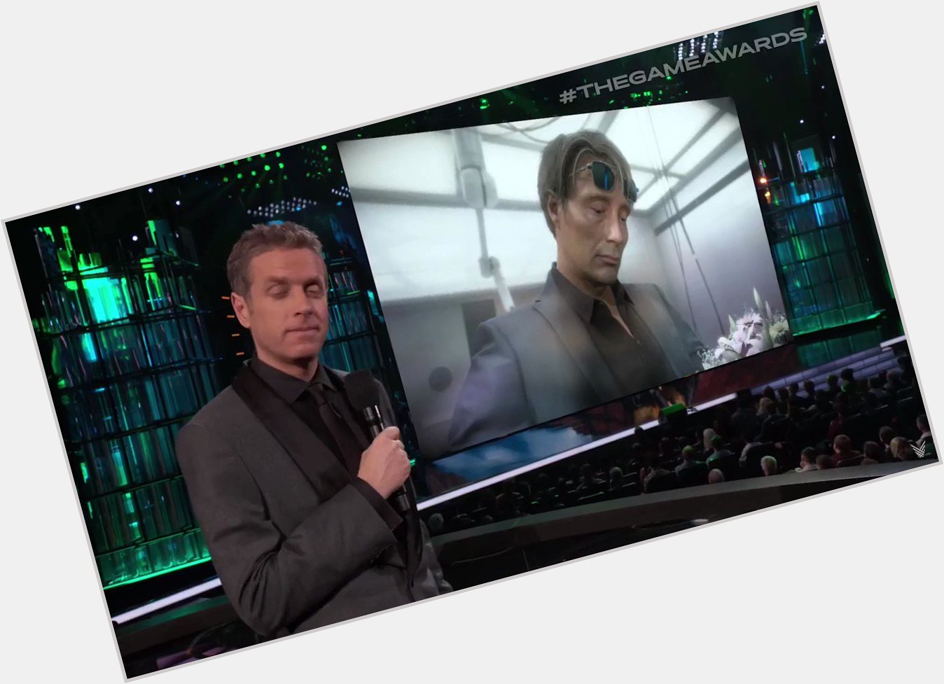 Mads Mikkelsen wishes Geoff Keighley a happy birthday at The Game Awards 2019
Full video:  