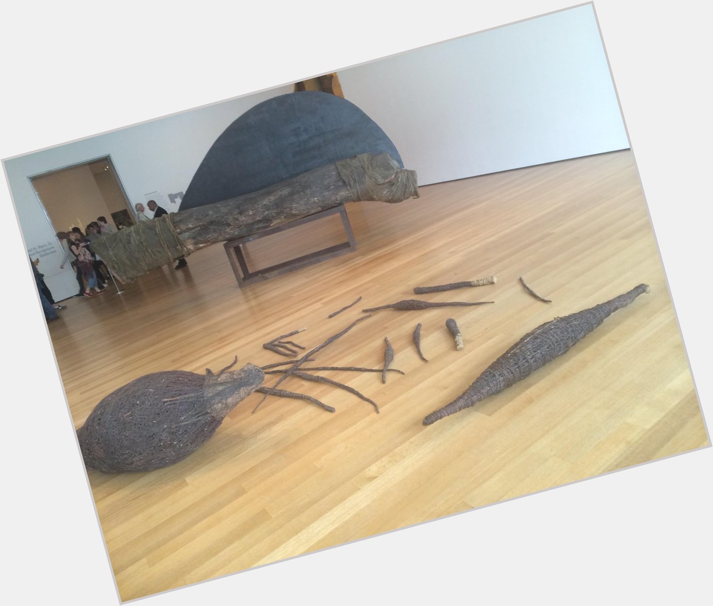 Happy birthday to Magdalena Abakanowicz, whose 23-part work \"Pregnant\" is being installed now.  