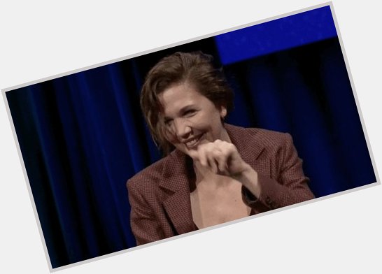  Thank you! Happy birthday to YOU! My gift Maggie Gyllenhaal in a blazer. 