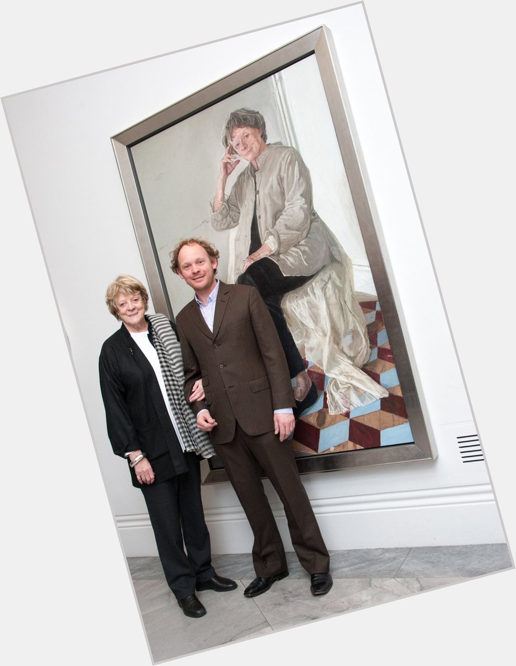 Happy 81st birthday to Dame Maggie Smith! See her portrait by James Lloyd on display in our contemporary galleries. 