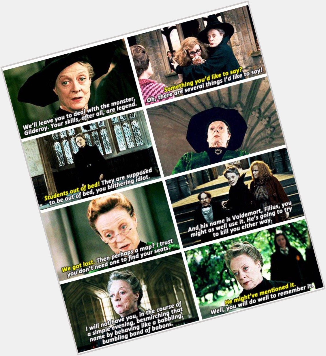 Happy Birthday to Maggie Smith who portrayed Minerva McGonagall aka the sassy witch ever 